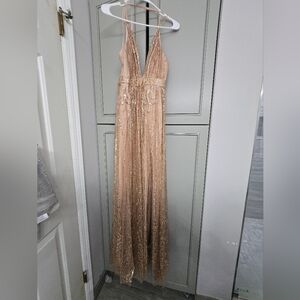 Elegant Gold Sequin Gown